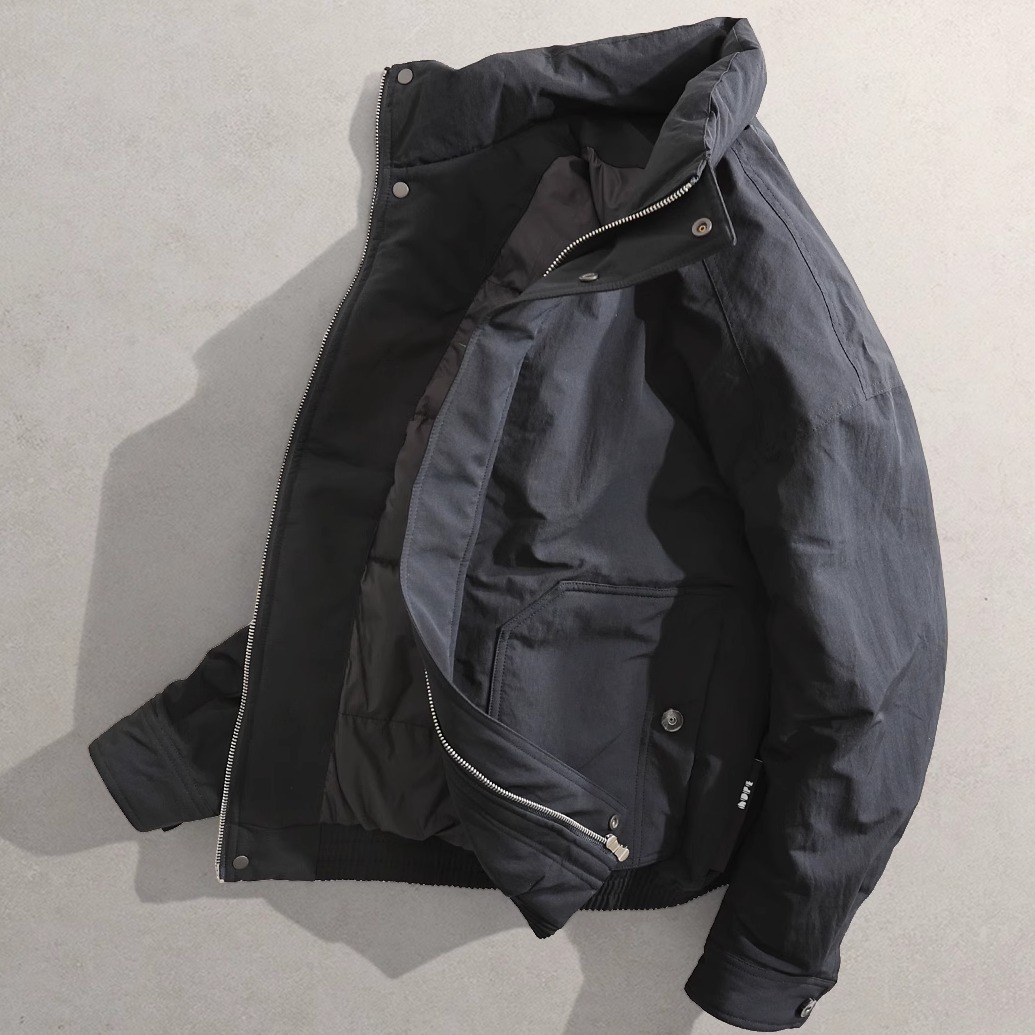 2025冬新男白鸭绒外套SG保暖日系立领雅痞袄子8555轻便90绒羽绒服