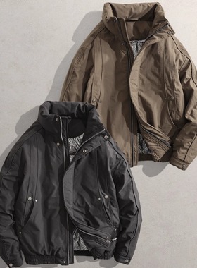 2025冬季男装保暖日系鸭绒外套立领轻便袄子9809雅痞休闲羽绒服