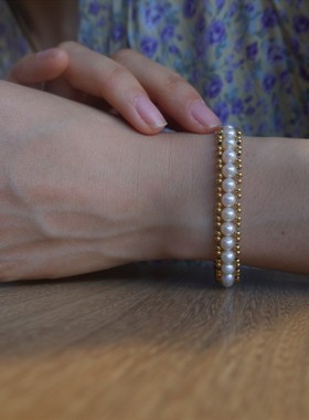 游七月女天然珍珠简约手工制作