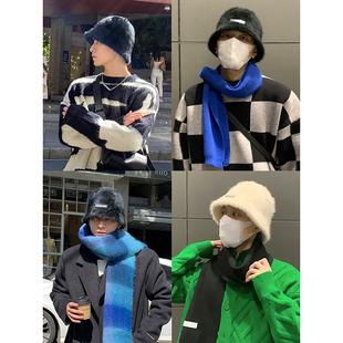 PLTH 原创定制金属铭牌绒兔毛渔夫帽保暖冬日水桶帽男女潮牌盆帽