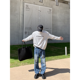 经典 复古宽松纯棉上衣基础款 字母印花百搭加绒卫衣男女 美式 PLTH