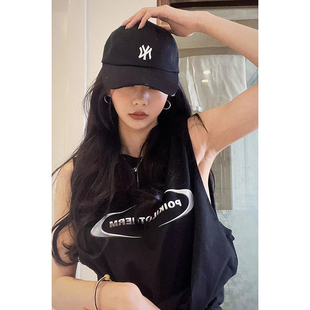 PLTH T高街运动宽松vibe风坎肩纯棉背心 立体金属图案街头休闲无袖