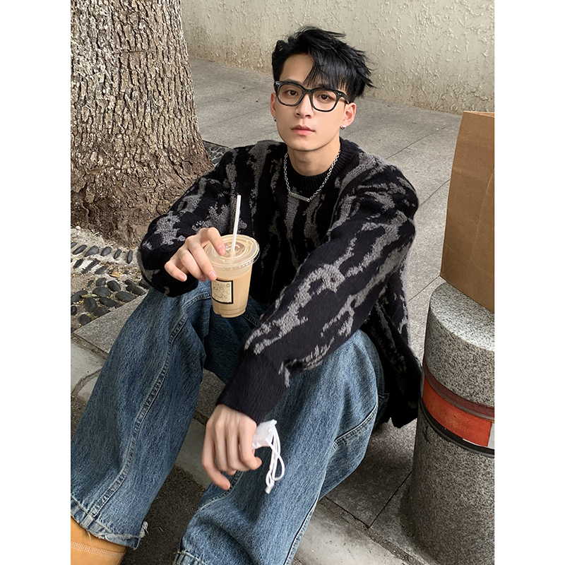 PLTH套头圆领加厚毛衣针织衫