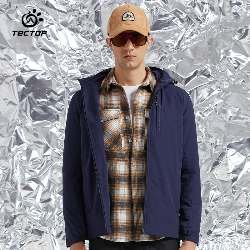 tectop探拓秋冬季男女情侣新款防风弹力外套户外徒步登山休闲衣服