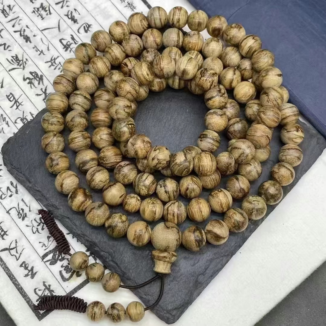 天然野生马泥涝沉香老料手串男女款文玩佛珠念珠手链把玩绕指柔