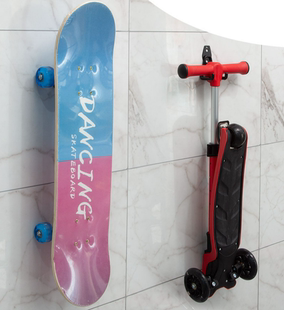 【滑板挂钩】承重墙壁重物收纳免打孔挂勾展示架头盔大挂钩置物架