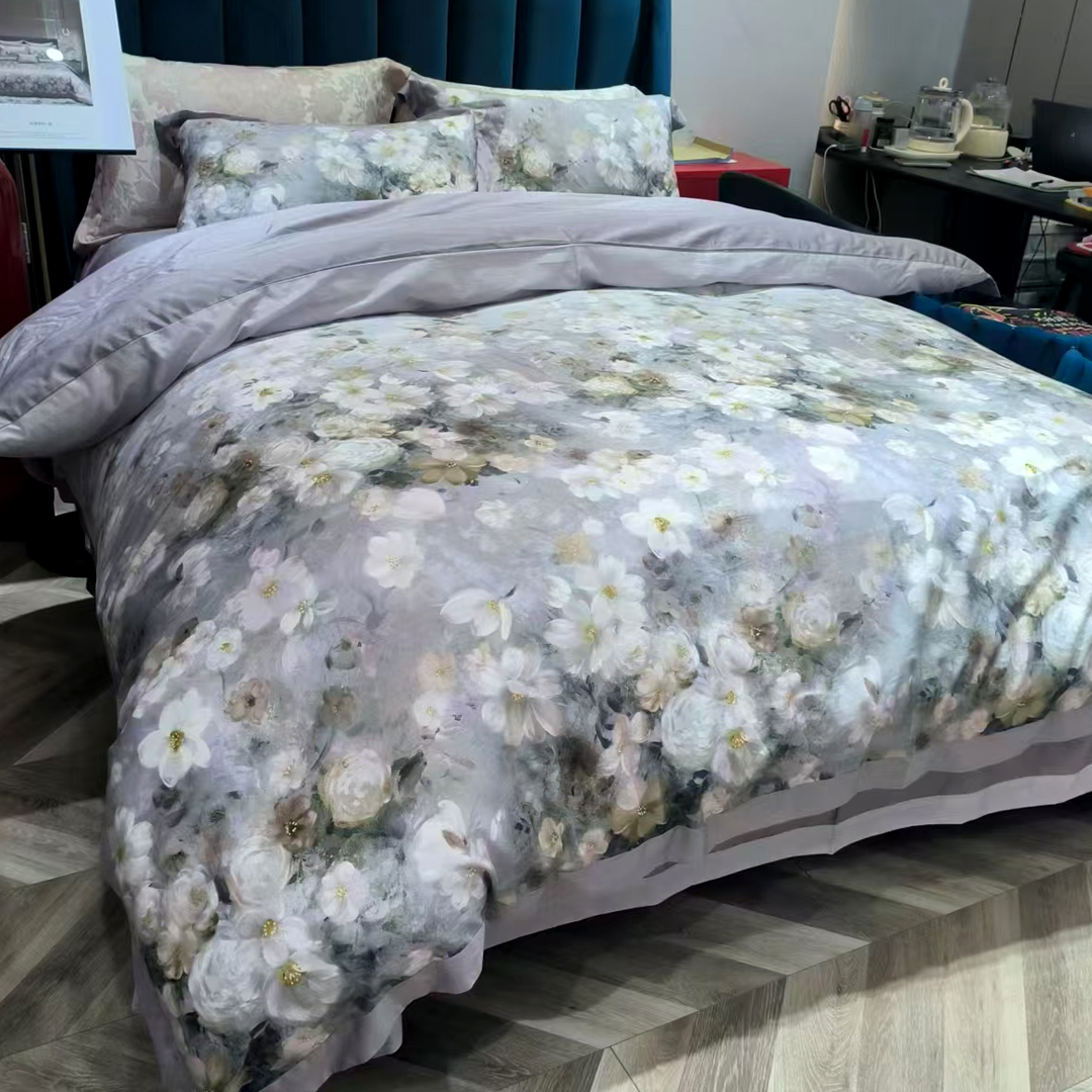 【睡个好觉-灿漫悠然-紫】六周年限定-新疆长绒棉100支四件套