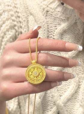 镶钻黄金仿真韦雪同款可转动礼物