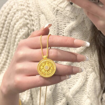 镶钻黄金仿真韦雪同款可转动礼物