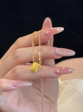 周家同款流金岁月拉丝小蛮腰项链