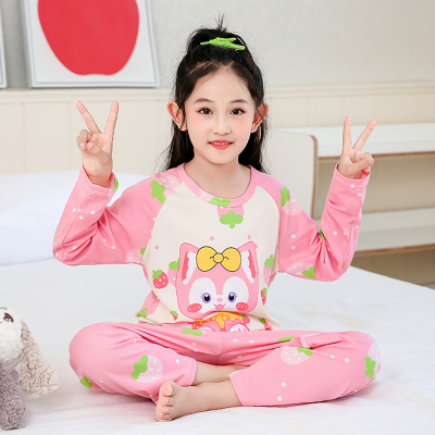 女童卡通春秋薄款睡衣