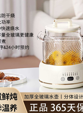 2025新款全玻璃养生壶防溢出