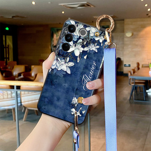 s12腕带支架s9硅胶s7全包s6挂绳保护套 pro女款 布纹玉兰适用于vivos16手机壳s16pro清新s16e个性 s15新品