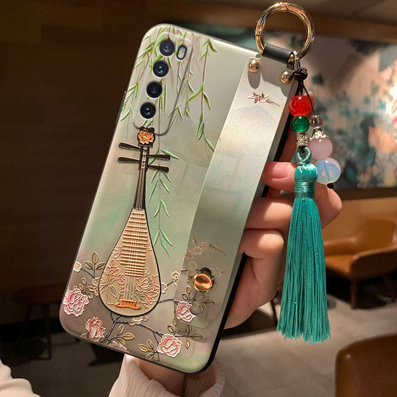 适用于华为nova7手机壳7pro时尚国风琵琶7se个性腕带流苏