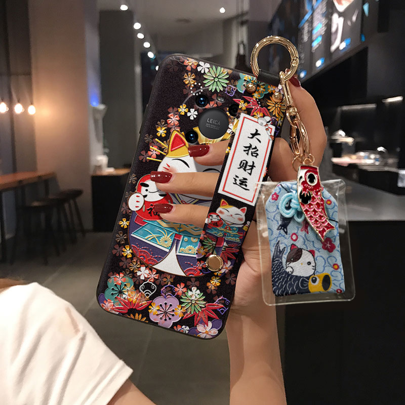 元气招财猫适用于华为mate40手机壳40pro好运mate30中国风女30pro新款mate20腕带支架20pro/20x挂饰软壳怎么看?