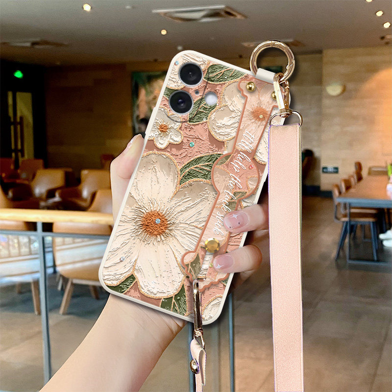 油画白茶花适用于苹果17手机壳17pro新款保护套iPhone1