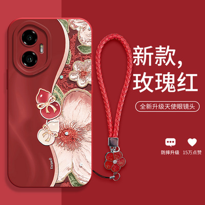 双色葫芦适用荣耀300手机壳荣耀500新款荣耀200油画200pro女款荣耀400硅胶400pro挂绳荣耀90全包荣耀防摔壳