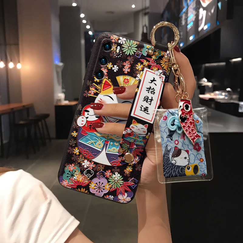 元气招财猫适用于华为p40手机壳p60pro好运p50中国风女pro新款p30腕带支架p30pro挂饰p20pro防摔保护套高性价比高么？