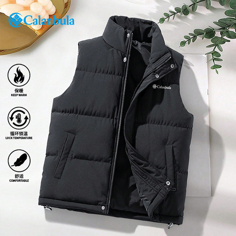 Calanbula情侣款羽绒棉马甲男款时尚加厚保暖背心休闲风坎肩外套,男装,常规马甲,淘宝优惠券,粉丝福利购,淘宝优惠卷