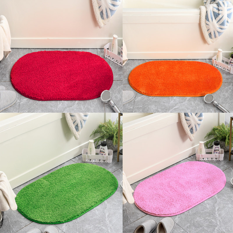家用大红色浴室吸水地垫门垫卧室绿色防滑脚垫卧室粉红色地毯椭圆,居家布艺,家用脚垫,淘宝优惠券,粉丝福利购,淘宝优惠卷
