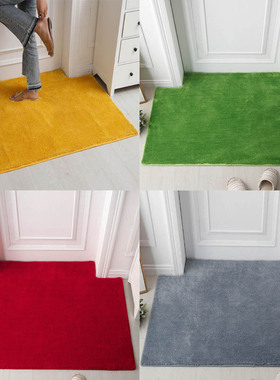 金黄色凸型大门口进门地垫门垫玄关大红色喜庆防滑地毯草绿色脚垫