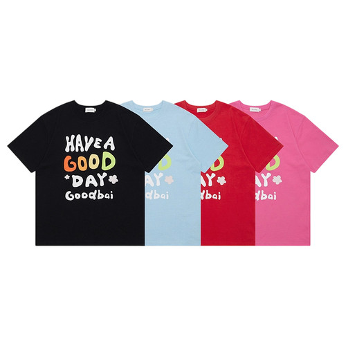 GOODBAI彩色印花短袖T恤