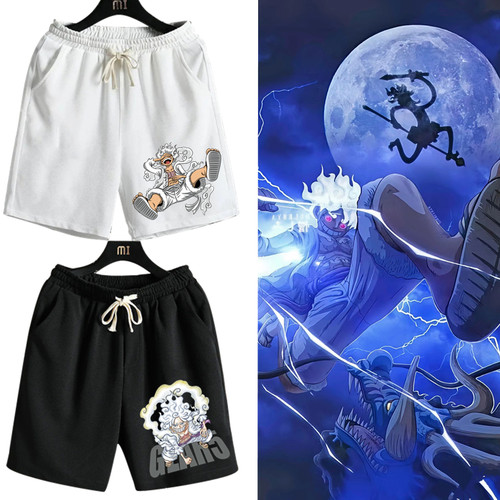 海贼王路飞索隆学生百搭五分裤