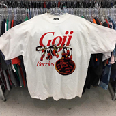 Red vintage港风纯棉情侣装 Medlar t恤男女夏季 上衣 枸杞短袖 Big