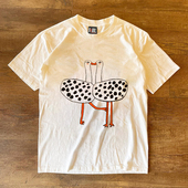 复古设计感小众oversize男女情侣短袖 Birds 美式 love T恤上衣