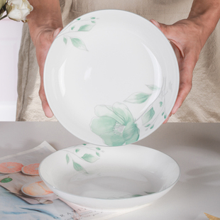 春景家用陶瓷菜盘深盘高级好看轻奢新款餐具炒菜盘子水果盘凉菜盘