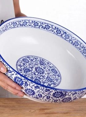 中式青花瓷陶瓷汤碗面碗