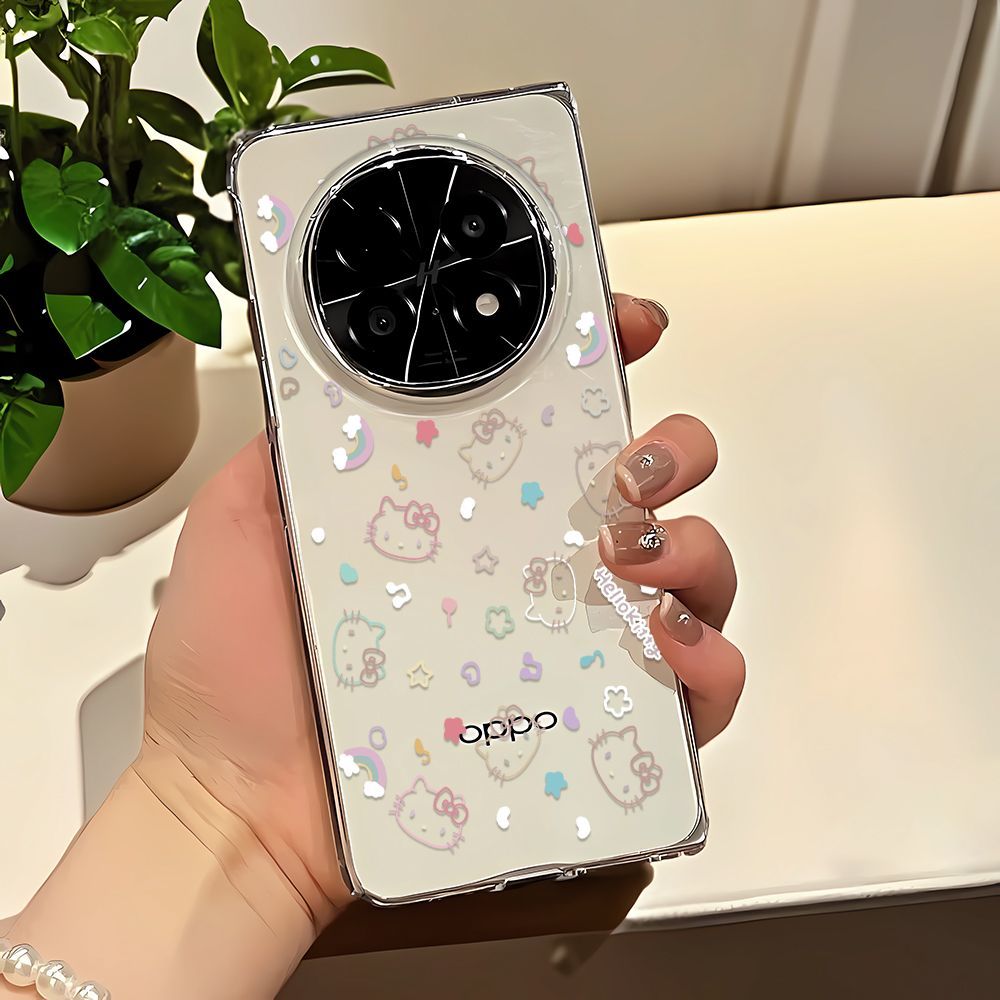 彩虹KT猫适用OPPOFindN5手机壳典藏版VIVOXFold5/3/2华为MateX5X6
