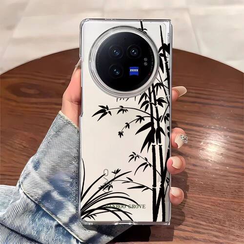 晚风竹子适用VIVOXFold5手机壳XFold3/XFold3Pro折叠简约