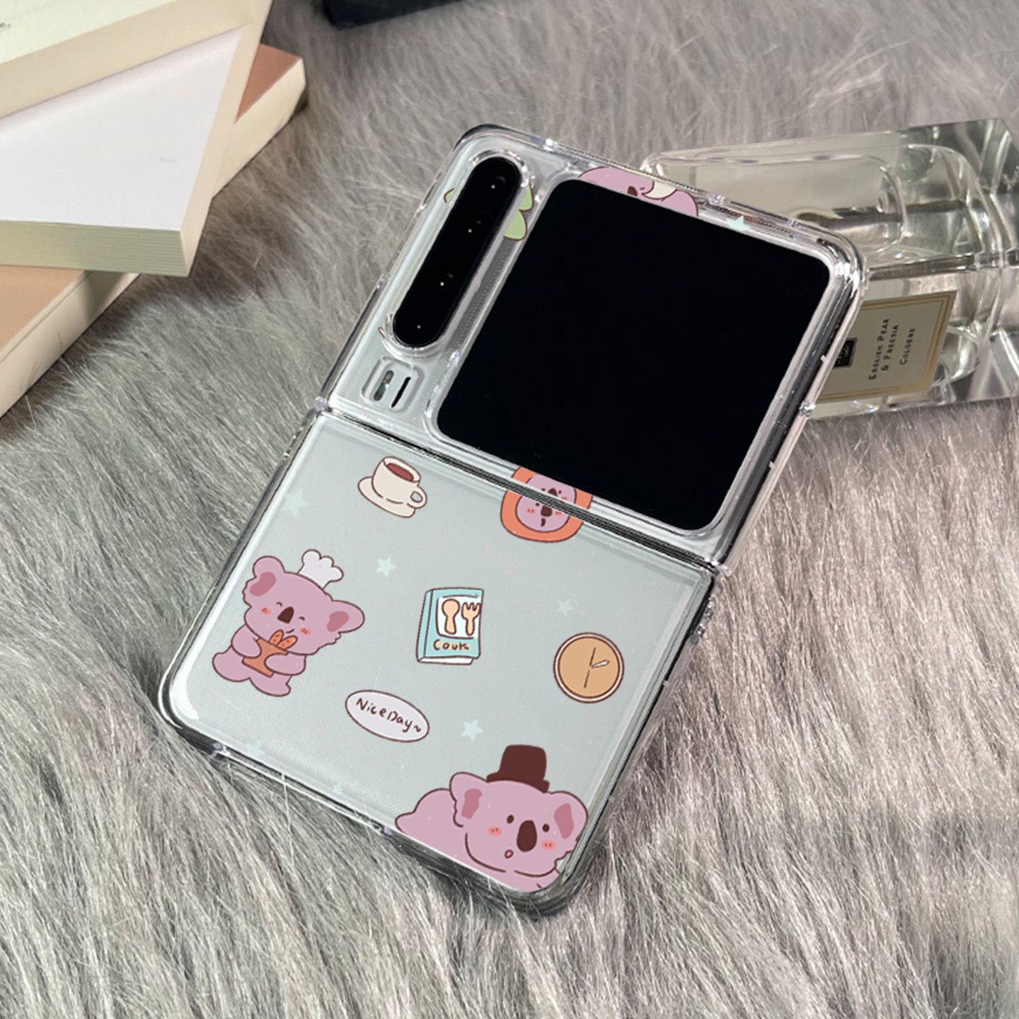 适用华为PuraX手机壳新款透明星星考拉pura x高级感阔折叠保护套