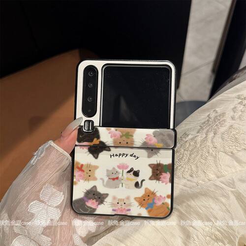 happy小猫咪适用华为Pura X中轴铰链全包手机壳新款purax典藏版阔