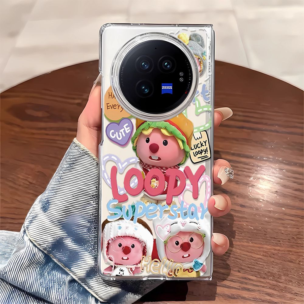 汉堡LOOPY适用VIVOXfold23pro折叠手机壳华为mateX3X5透明X2防摔