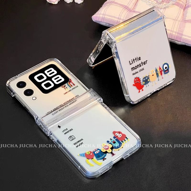 适用华为novaflip手机壳全包简约防摔nvaflip新款折叠英文小怪兽