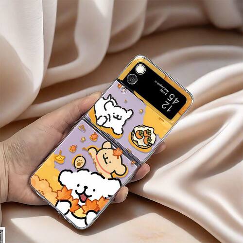 柿子小狗适用三星ZFLIP3/4/5/6折叠手机pockets华为POCKET2保护壳