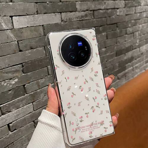 粉果碎花适用VIVOXFold5/3Pro手机壳超薄XFold2防摔XFold+透明硬