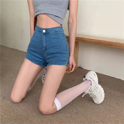 紧身牛仔短裤女辣妹小个子热裤潮