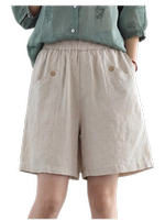 Cotton and linen capri pants, short pants, women's summer new thin casual pants, linen oversized pants, middle-aged and elderly mom outfits thumbnail 6