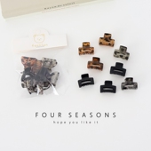 8枚入 袋装 咖色系小抓夹公主头碎发夹小号简约刘海夹简约气质发饰