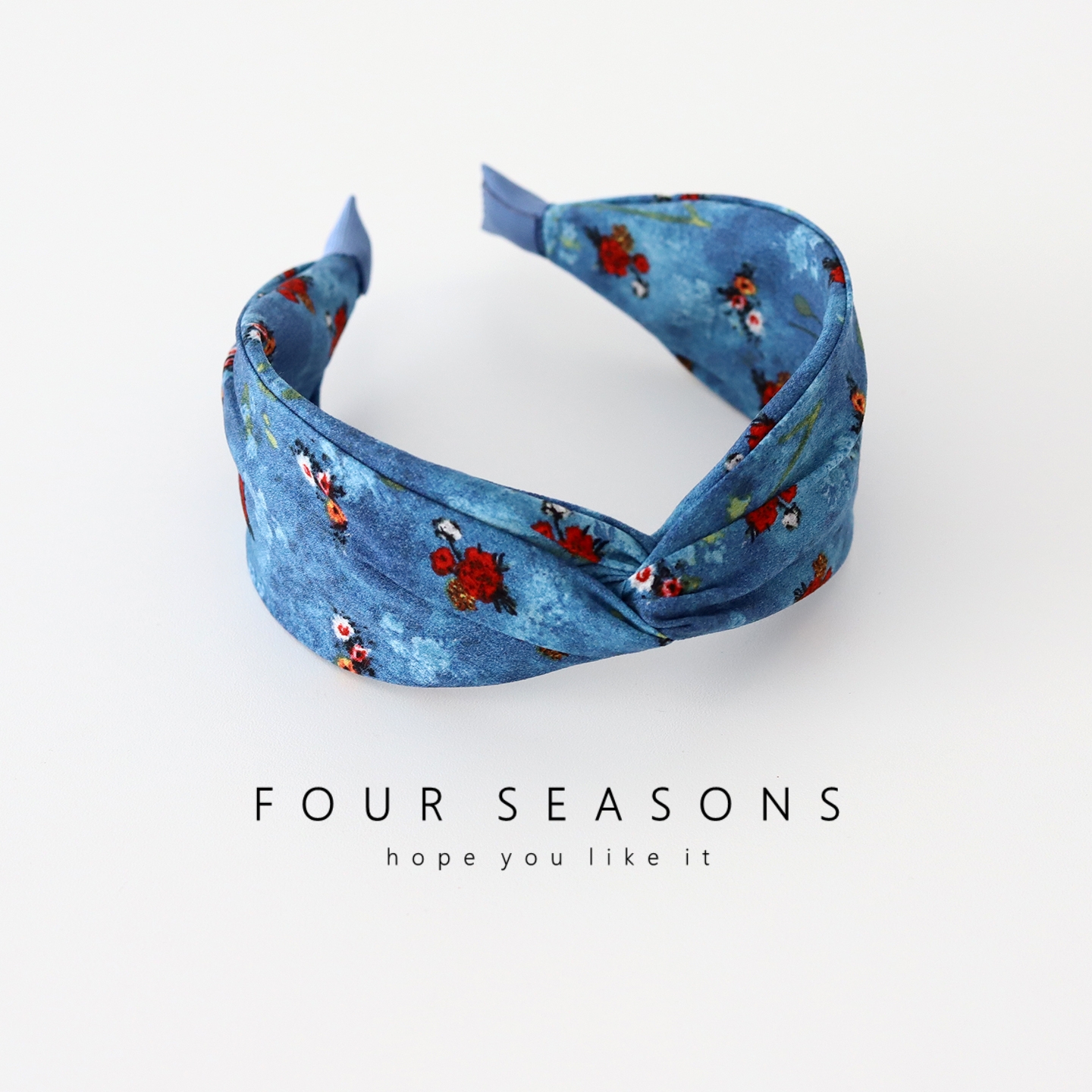 法式晕染玫瑰发箍莫奈油画感宽版