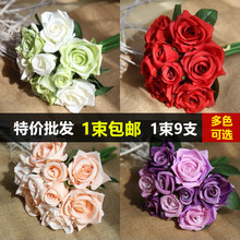 欧式婚庆仿真手捧花玫瑰花束干花1