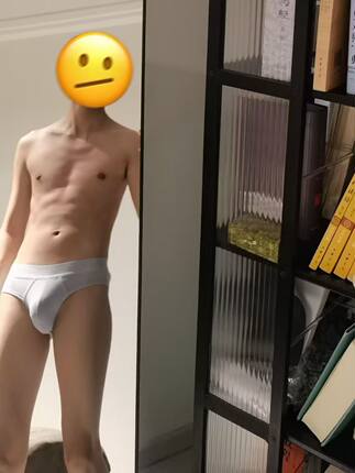 男士内裤性感纯欲白色三角裤中腰大码宽松棉透气运动纯色男短裤潮
