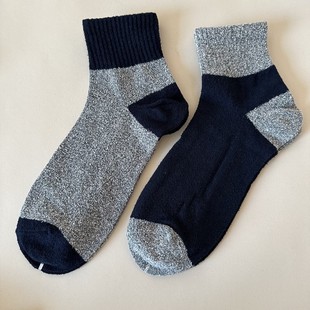 日单尾货颗粒圈圈纱混纺透气吸汗中短筒袜男袜子 薄款 10双25元 男士