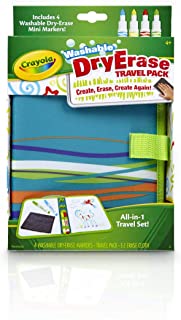 crayola washable dry erase travel pack  whiteboard for kids