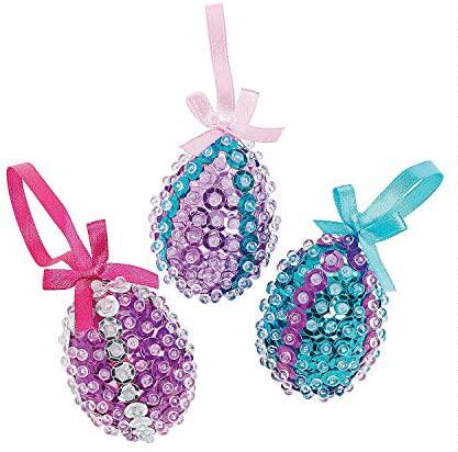 sequin egg ornament craft kit - crafts for kids and fun home