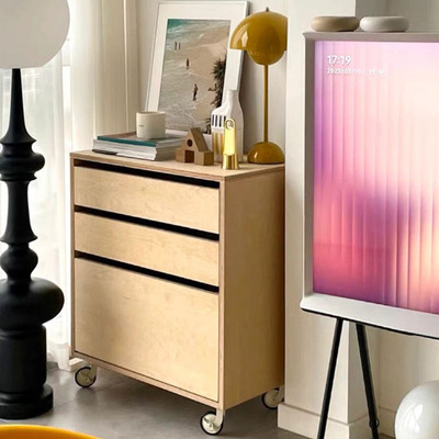 美式复古办公室文件柜桌下柜家用客厅收纳斗柜咖啡厅奶茶店备餐柜