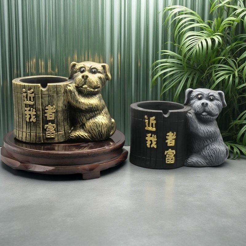 烟灰缸家用客厅卧室创意水泥招财时尚烟灰缸